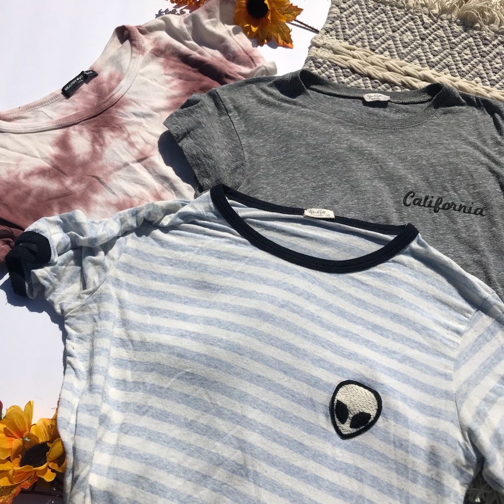 Brandy Melville John Galt Cropped Tee Bundle